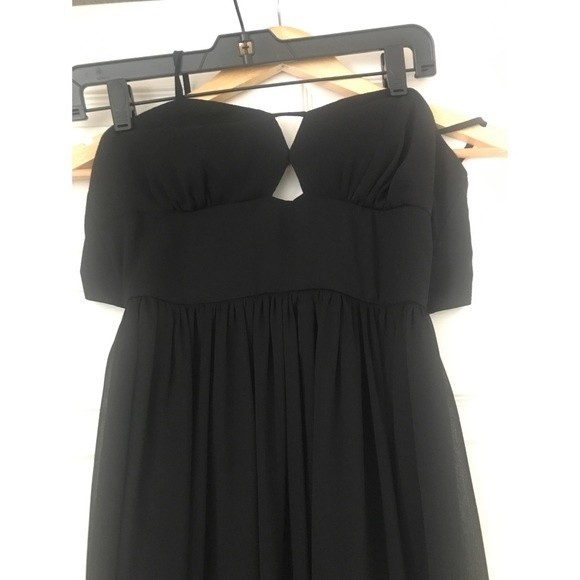 Bcbgeneration Black Strappy Chiffon Dress - Picture 2 of 7